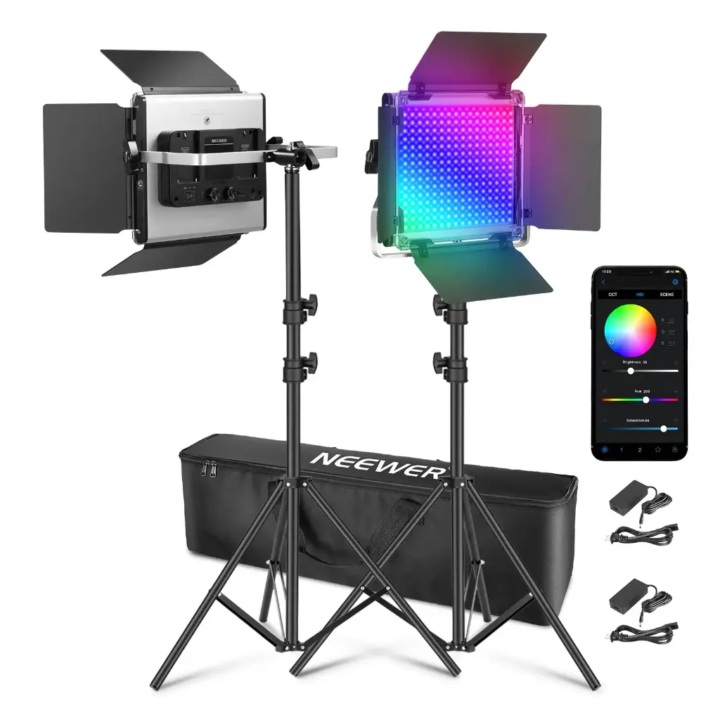 [10105109] Kit LED Neewer 660 PRO II RGB con App y Soportes