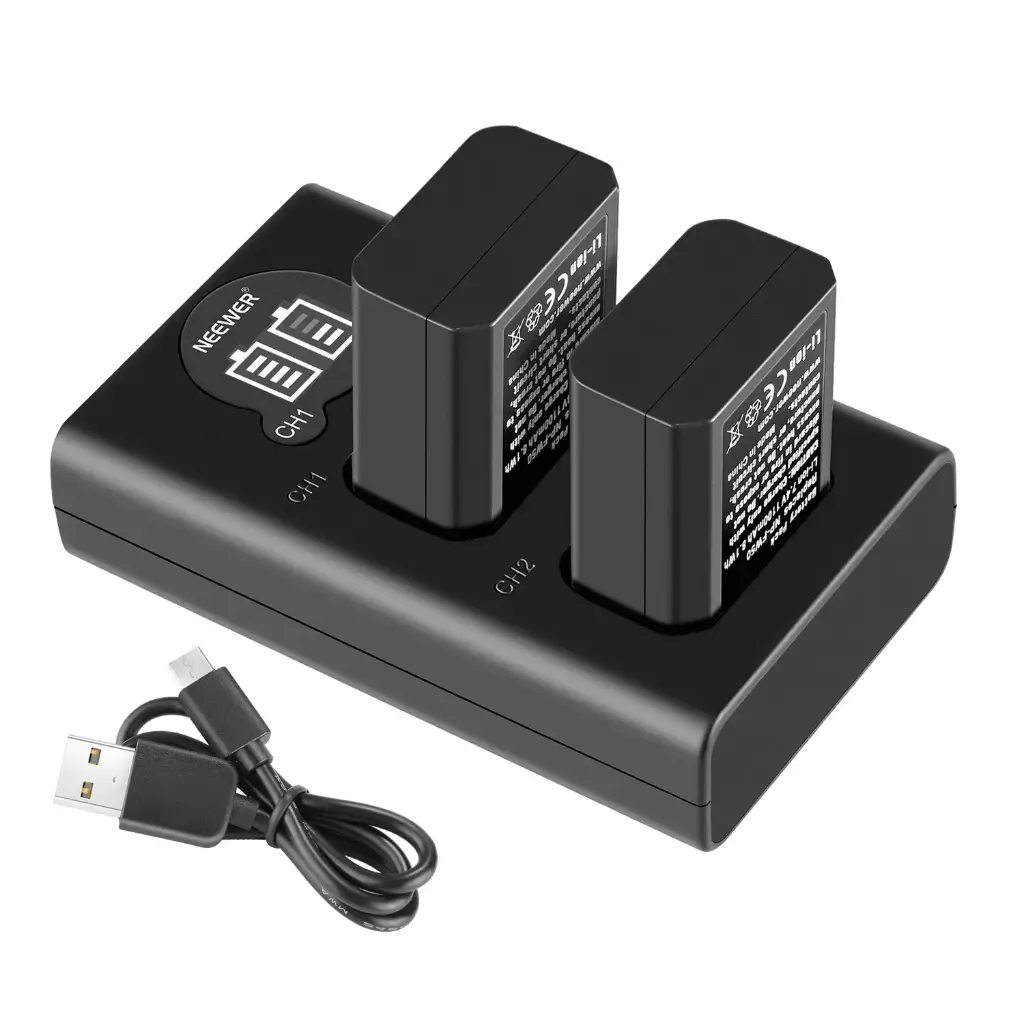 [10095058] Kit cargador dual y Baterías Neewer NP-FW50 1100mAh Sony