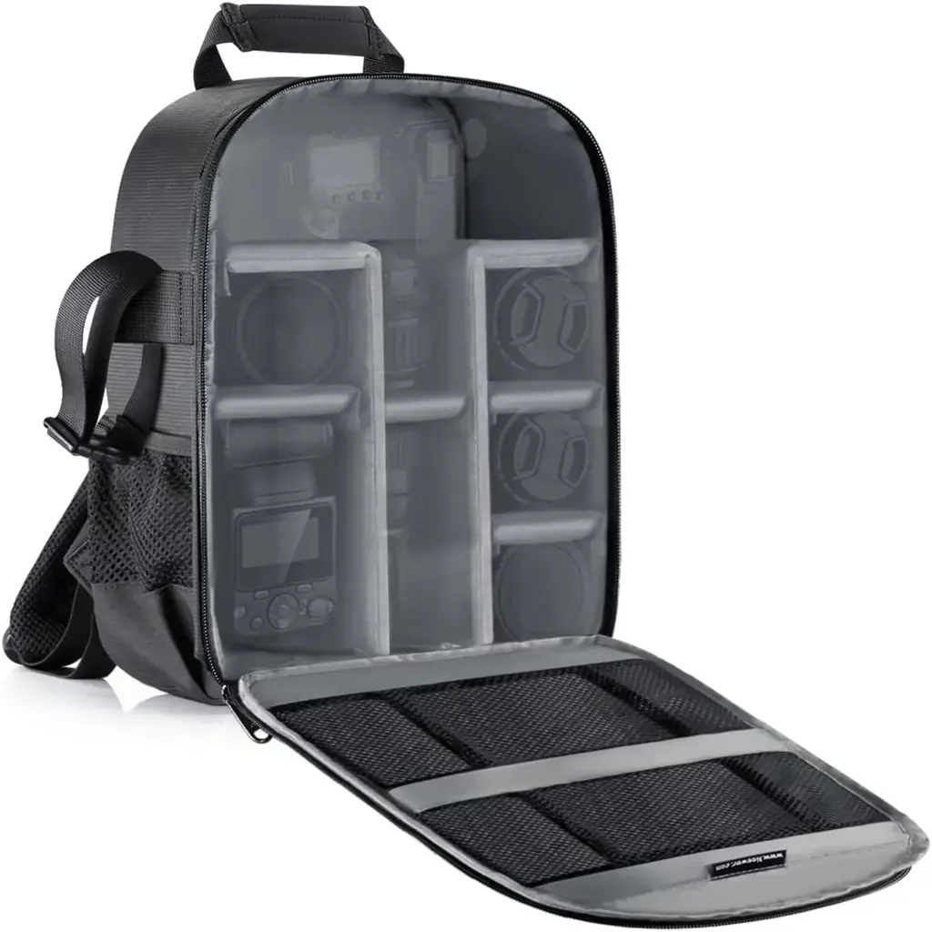 Mochila Neewer para Cámara 11L Negra con Interior Gris