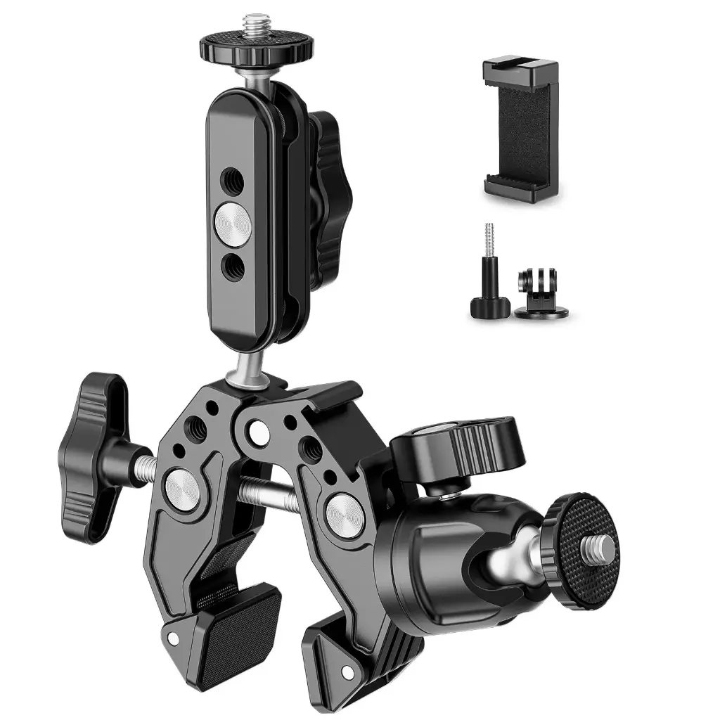 Brazo Magico Doble Neewer con Super Clamp y Cabezal Bola