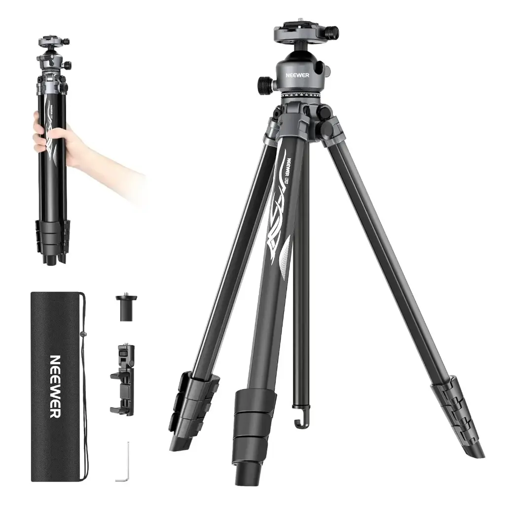 Trípode de Viaje Aluminio Neewer LT07 155 cm con Rótula Bola
