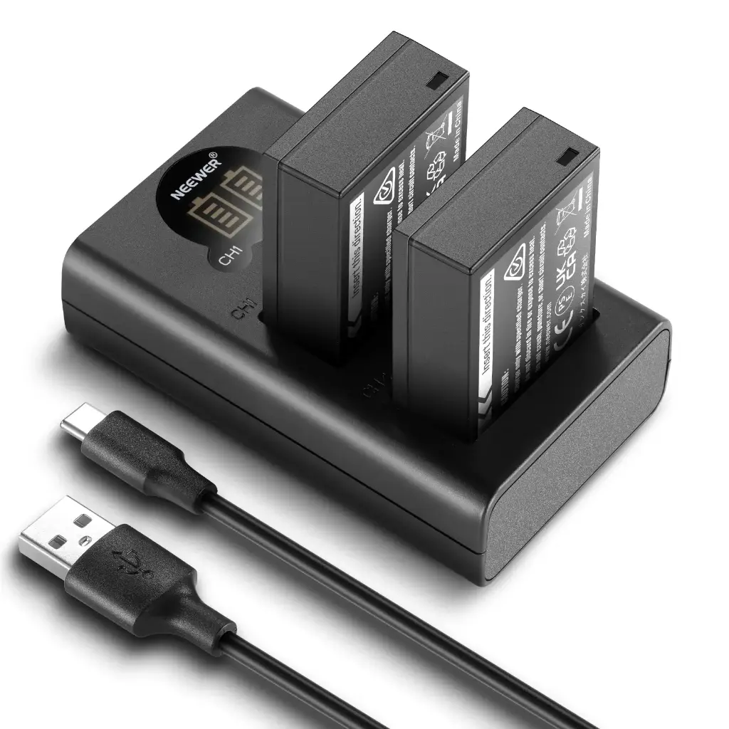 [10104193] Kit 2 Baterías Neewer NP-W126 1140mAh con Cargador USB-C