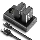 Kit 2 Baterías Neewer NP-W126 1140mAh con Cargador USB-C