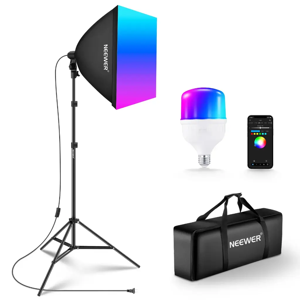 [10104264] Kit de iluminación NEEWER NK800 de 60x60cm con softbox RGB