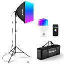 Kit de iluminación NEEWER NK800 de 60x60cm con softbox RGB