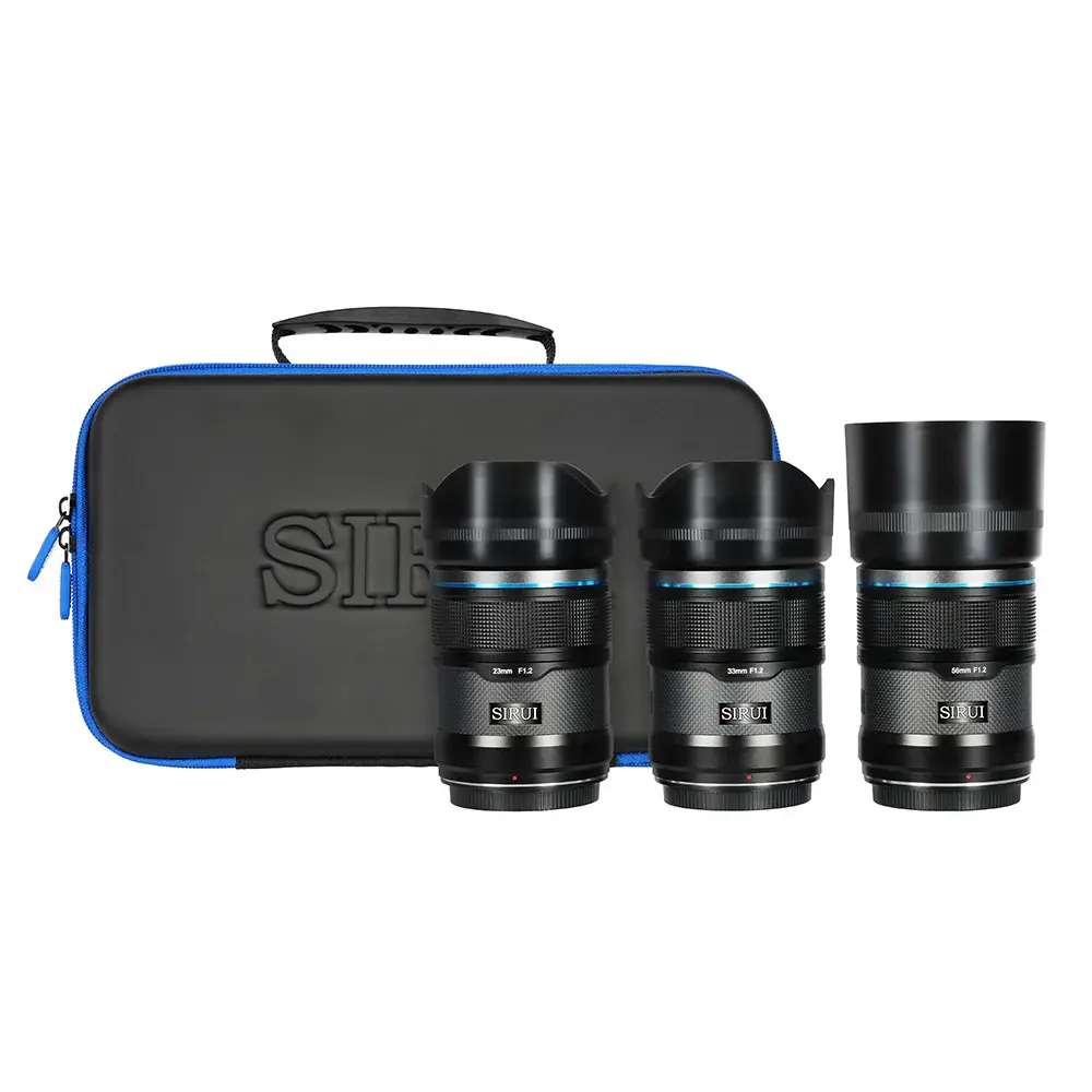 [AS-3S-EB] Kit de 3 lentes Sirui Sniper f/1.2 con enfoque automático