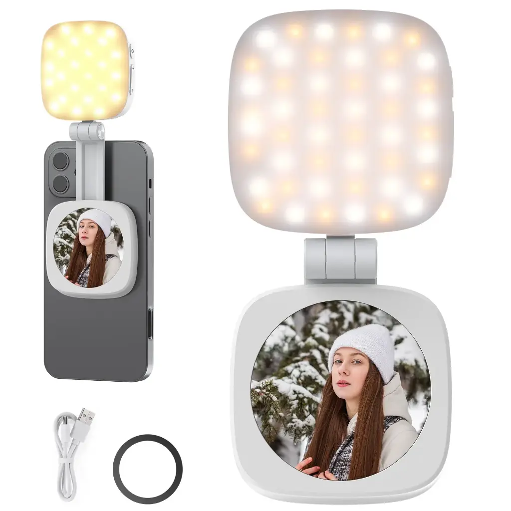 Luz Magnética Neewer Basics NL48B para Selfies - Blanco