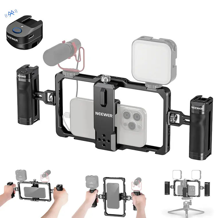 [10105959] Kit de Jaula Universal para Teléfonos con Doble Empuñadura y Control Inalámbrico Neewer