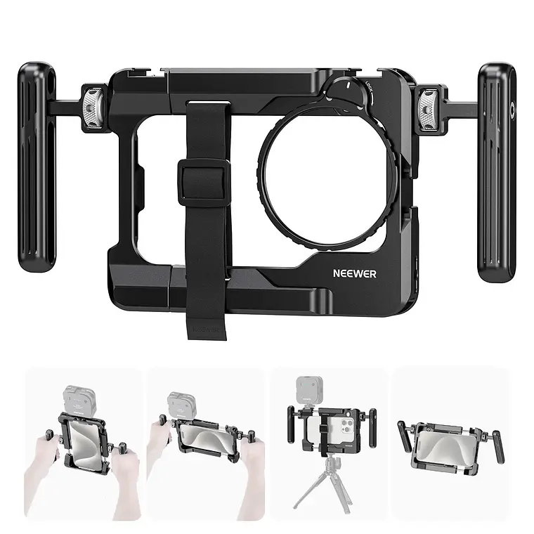 [10105868] Jaula de Mano Neewer PA017 para Smartphone con Adaptador para Filtros de 67 mm