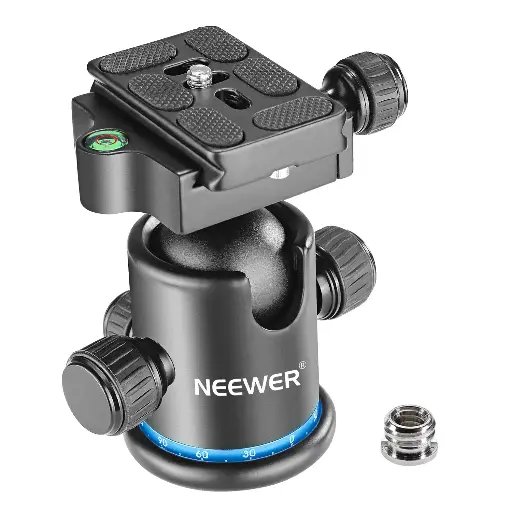 [66600265] Cabezal de Bola Neewer Arca con Placa QR Azul y Negro
