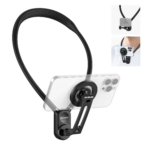 [10104245] Soporte Cuello Neewer GP-16 Magnético para Teléfono/GoPro