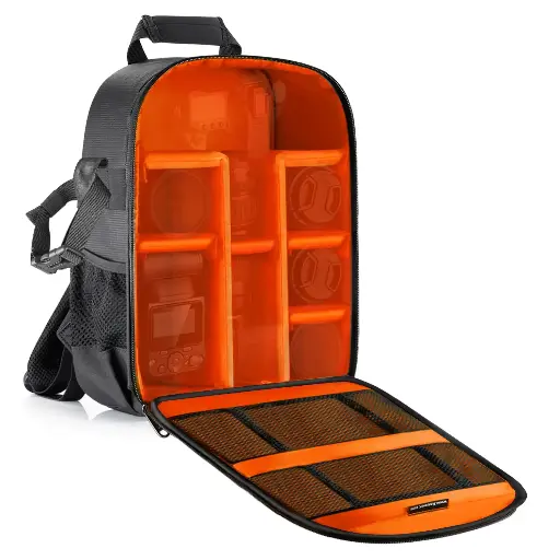 [66600216] Mochila para cámara NEEWER con interior naranja