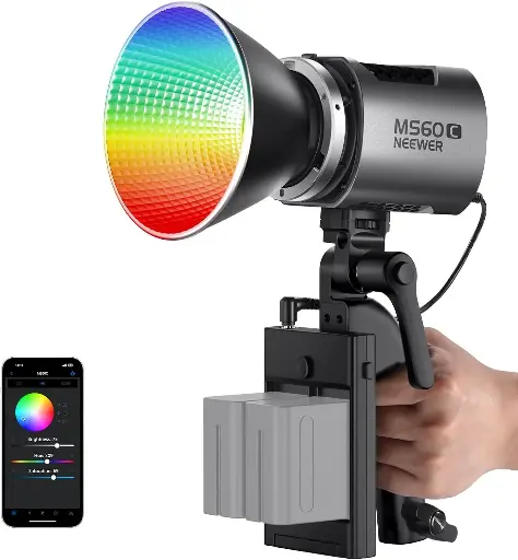 [10103443] Foco de mano con luz LED RGB para video NEEWER MS60C